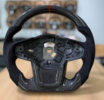 Carbon Lenkrad passend für Toyota Supra MK5, neu bezogen mit Carbon oben und unten, Design A707